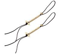 2pcs Metal Buddha Bead Counter Pendant with Rope for Praying Chanting