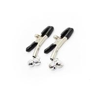 2Pcs Metal Chains Nipple Clamps with Bell Sex Toys Nipples Clips for Couples Flirt Slaves Game BDSM Bondage Exotic Toys White One Size