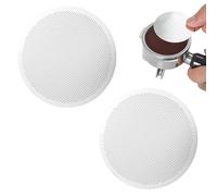 2PCS Metal Coffee Filters for AeroPress, Reusable Stainless Steel Coffee Strainer Maker Filter Mesh Premium Coated Ultra Fine Mesh Disk No-Drip Immersion Better Tasting Etched Model Diameter 61mm