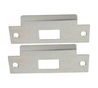 2pcs Metal Deadbolt Strike Plate 4.8x1.9 Inch Lock Latch Guard