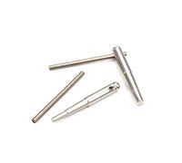 2PCS Metal Detachable T Handle Wrench Mouthpiece Truing Tool Trumpet Repair Tool Wind Instrument Accessory