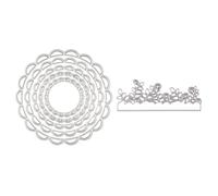 2pcs Metal Die Cutting, Carbon Steel Round Flower and Bush Shapes - Durable Practical Carving, Flexible Knife for Craft Projects