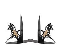 2Pcs Metal Dragon Bookends Set, Stoppers Holder Stands Decorative Fantasy Dragon for Bookshelf, Heavy Duty Book Stopper for Shelves & Dragon Decor, Gifts for Dragon Lovers