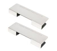 2pcs Metal Drum Hoop Protectors for Drum Set Secure Grip | Silver Rim Clips , Anti-slip Design , Live Performances and Studio Recordings, Easy Installation