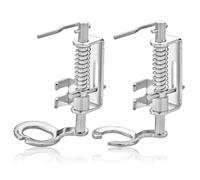 2PCS Metal Free-Motion Darning Sewing Machine Presser Feet - Open Toe & Closed Toe - Fits Low Shank Singer, Brother, Babylock, Janome, Juki, Kenmore, Elna & More