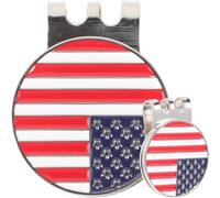 2pcs Metal Golf Hat Clip Ball Markers Decorative Portable