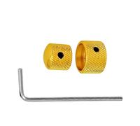 2PCs Metal Guitar Control Knobs For Electric Bass & Guitar Vol/Tone Adjustment Replacement Parts Double Layer Metal Volumes Knobs