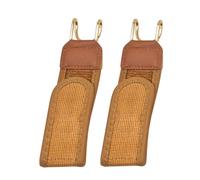 2PCS Metal Hook Elastic Belt, Mens Belt Elasticated Belts Loop with Fasteners, Unisex Buckle-Less Invisible Waist Strap Closure Business Travel Gift (2PCS-Khaki)