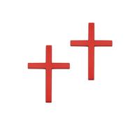 2PCS Metal Jesus Christian Cross Emblem Sticker,Metal Jesus Christ Cross Badge Sticker,3D Car Cross S-ticker,Self Adhesive C-ross Auto Emblem Decal for Car Laptops Refrigerator Luggage Motorcycle