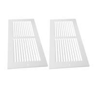 2pcs Metal Louvered Air Intake Vent Grille Cover 16x8 White