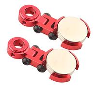2Pcs Metal Magnetic Body Post Mount for RC Car, Magnetic Body Post Mount, Invisible Mounting Hardware with Ring Design for HSP Axial SCX10 (Red)