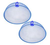 2pcs Metal Mesh Food Cover Dome with Handle for Cheese Platters | Blue Iron Construction, Easy Lifting, Quick Grabbing, Simple Cleaning, Suitable for Home Cooks, Caterers, Restaurants