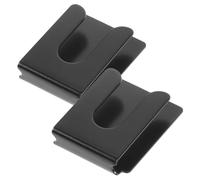 2pcs Metal Microphone Clip for Car Radio Hand Microphone Holder | Portable Fixing Mount, Easy Installation, Versatile Fit for Bags and Umbrellas, Black Finish