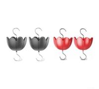 2pcs Metal Moat Hook Red for Hummingbird Feeders Flower Shape