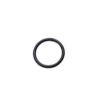 2Pcs Metal O Ring Spring Clasps - Openable Round Carabiner Keychain Bag Clips Hook Buckles Connector for DIY Accessories(Black,18x10x3.5mm)