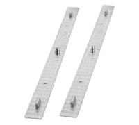 2pcs Metal Peg Bar Locating Ruler 3 Pin Silver Precision Tool