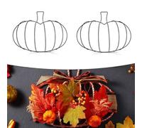 2PCS Metal Pumpkin Wreath, Wire Floral Garden Pumpkin Wreath Frame, Metal Wire Frame, In The Shape Of A Pumpkin, For DIY Seasonal Home Decorations