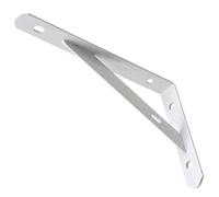 2PCS Metal Shelf Bracket L Shape Thickened Corner Brace Right Angle Tripod Wall Supporting Fixing Partitions(White 10inch)