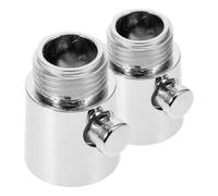 2pcs Metal Shower Shut off Valve Push Button Universal Fit for RV Bathrooms | Splash Prevention Design, Water Saving Control, Compatible with Handheld Heads and Hoses, Silver Finish for Compact Washrooms