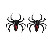 2Pcs Metal Spider Emblem Badge Sticker,Spider Decal Spider Lightning Sticker for Car Decals Stickers Decorations