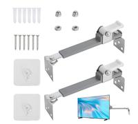 2Pcs Metal TV Anchor Strap Kit for Baby Proofing - Safety Anti Tip Furniture Wall Mount, Adjustable (5.5-7.8inch), No Drill Installation