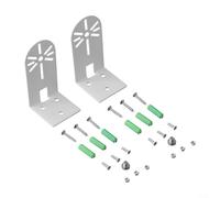 2pcs Metal Wall Mount for Eufy Indoor Cam E220 P24 - Adjustable Security Camera Bracket with Screw and Fixing for Glass Wood Stone - White 9.5x5x5cm