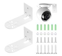 2pcs Metal Wall Mount Holder for Google Nest Cam, Battery - 2nd Gen, Eufy Security Indoor Cam E220, Wyze cam pan 2, WYZE Cam Pan v3, Google Indoor Nest Security Cam, Adhesive/Drilling
