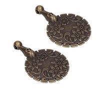 2PCS Metal Yarn Cutter Pendant, Round Clover Thread Cutter Tool with Jagged Edges Antique Style Portable Thread Cutter for DIY Sewing, Crochet, Quilting, Crafts