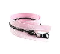 2pcs Metal Zipper Repair Kit, Size 3# 15-70cm Close/Open End, for Bag and Apparel Decor,Pinkgunblack,20cm-CloseEnd