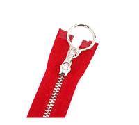 2pcs Metal Zipper Repair Set, Size 3# 15-70cm Close/Open End with Auto-Lock,2-Red,CloseEnd-20cm