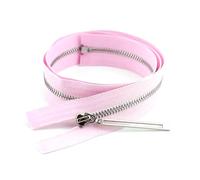 2pcs Metal Zipper, Size 3# 15-70cm, for Bag, Denim and Jacket Decorative Sewing,Pinksilver,Close-End-20cm
