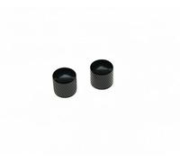 2pcs Metric Black Guitar Bass Dome Knobs Metal Knob fits Tele Guitar