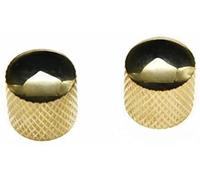 2pcs Metric Gold Guitar Bass Dome Knobs Metal Knob fits Tele Guitar