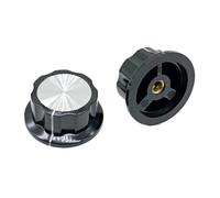 2pcs MF-A05 Potentiometer Knob Cap 6mm Shaft Hole Dia Rotary Switch Bakelite Knob