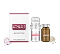 2Pcs Micro Infusion System for Face, Hyaluronic Acid Serum, Peptide Rejuvenating Skin Booster, Anti aging Microneedling Serum Facial Kit with 64-Pin Micro Needling Roller Head for Wrinkle Reduction