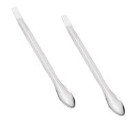 2Pcs Micro Lab Sampling Reagent Spoon, 105mm 304 Stainless Steel 2 in 1 Double Head Laboratory Mixing Spatula for Powders Gel Cap Filler