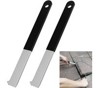 2Pcs Micro-Toothed Joint Scrapers Paving Puller Gripper Slots Double Scraper Paver Carbon Steel Effortless Removal for Blocks(Single-2pcs)