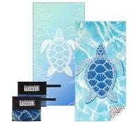 2Pcs Microfibre Beach Towels for Adults Extra Large 180 × 90 cm Good Water Absorbency Swimming Towel with Print Non Fading Quick Dry Beach Towel Lightweight Towels with Bag for Travelling Swimming