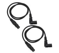 2PCS Microphone Cable Adapter, Lightweight 3 Pin XLR Male to Female Mic Extension Cable for Speaker Mixer Amplifier (0.3 meter