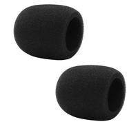 2Pcs Microphone Cover, Microphone Windscreen Muff Microphone Protector Mini Windscreens Sponge Covers Protection (Foam Cover)