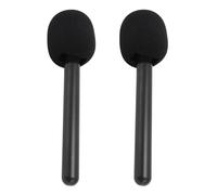 2Pcs Microphone Handle Mount, Wireless Mic Holder Stand Adapter for Hollyland Lark M1 C1 150 G1 Movo, Compact Stand Holder for Wireless Microphone Systems