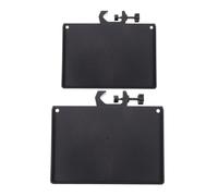 2pcs Microphone Sound Card Storage Tray Clamp-on Rack Stand | Black Finish, Thickened Edges, Prevents Items from Falling, Plastic and Stainless Steel Build, Live Broadcast Use