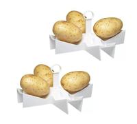 2pcs Microwave Potato Baker Rack BPA Free Potato Holder Jacket Spuds Holder for Baking Potatoes Kitchen Tool Potato Holder Stand