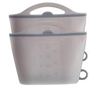 2PCS Microwave Sterilizer Bag, 1000ml Flexible Silicone Microwave Steam Bags, Hanging Leakproof Pacifier Sterilizer with Handle.