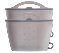 2PCS Microwave Sterilizer Bag, 1000ml Flexible Silicone Microwave Steam Bags, Hanging Leakproof Pacifier Sterilizer with Handle