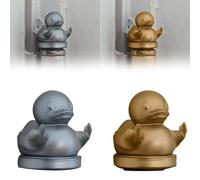2pcs Middle Finger Duck Hinge Head, Funny Handmade Duck Hinge Head, Vintage Duck Animal Figurines Home Decoration, Mini Duck Magnet Statue Hinge Head for Main Door Bedroom Door Frame Pin Topper(C)