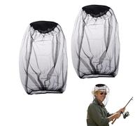 2Pcs Midge Nets For Head Collapsible Strong Compatibility Midge Net Lightweight Mosquito Hats With Netting Soft Breathable Not Obstructing The View For Outdoor Hiking Camping Climbing Fishing Walking