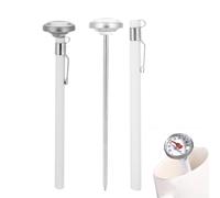 2pcs Milk Thermometer, -10~220 ℃ Instant Read Meat Food Thermometer Probe Water Thermometer with Pen-style Calibration Sleeves for Coffee Drinks, Chocolate Milk Foam, Cooking, Kitchen, BBQ Grill