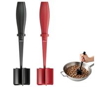 2PCS Mince Masher, Meat Masher Utensil, 28 x 6 cm Ground Beef Masher, ABS Material Meat Chopper, Meat Separator Tool for Hamburger Meat, Beef Handling(Black & Red)