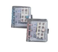 2PCS Mini 100 Envelope Challenge Binder Savings Book with Cash Stuffing Envelopes Reusable Money Saving Wallet for for Office, Home